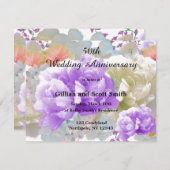 Faire-part de 50e anniversaire de mariage à motif  (Devant / Derrière)