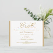 Faire-part de 50e anniversaire de mariage avec mon (Debout devant)