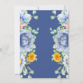 Faire-part de 50e anniversaire de mariage Floral E (Dos)