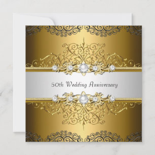Faire-part de 50e anniversaire de mariage Floral S