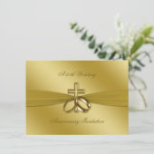 Faire-part de 50e anniversaire de mariage religieu (Debout devant)