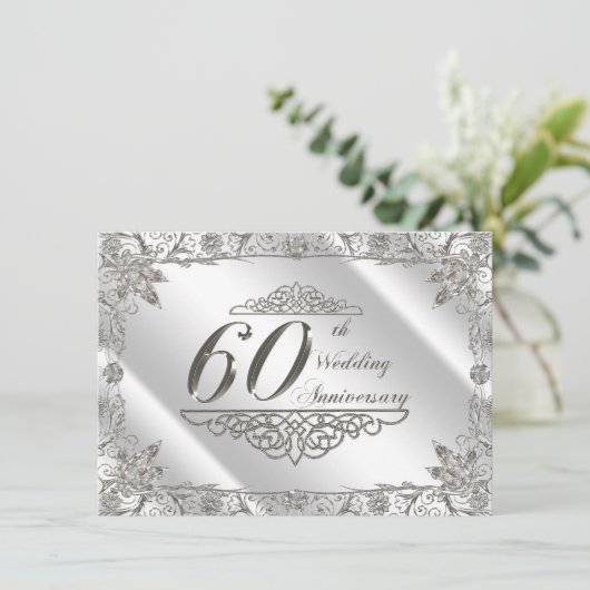 Faire-part de 60e anniversaire de mariage de diama (Debout devant)