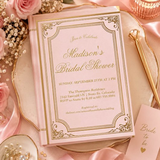 faire-part de babille de mariage de conte de fées