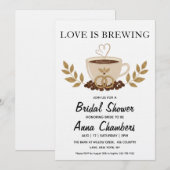 faire-part de babille de mariage love is brewing (Devant / Derrière)