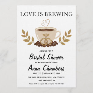 faire-part de babille de mariage love is brewing