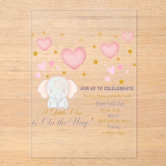 Faire-part de Baby Shower (Recto)
