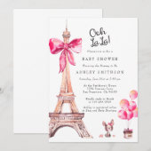Faire-part de Baby Shower à Paris (Devant / Derrière)