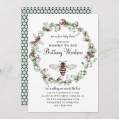 Faire-part de Baby Shower Abeille (Devant / Derrière)