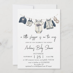 Faire-part de baby shower aquarelle simple et pers