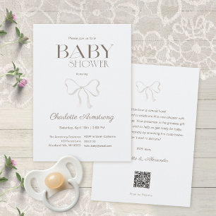Faire-part de Baby Shower Arc-en-Ciel en Aquarelle