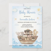 Faire-part de Baby Shower Arche de Noé (Devant)