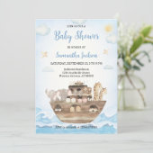 Faire-part de Baby Shower Arche de Noé (Debout devant)