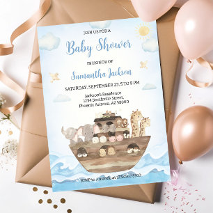 Faire-part de Baby Shower Arche de Noé