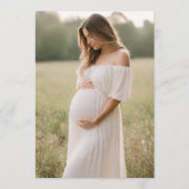 Faire-part de Baby Shower avec Arc Bow Neutre (Dos)