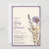 Faire-part de Baby Shower avec code QR de photo de (Devant)