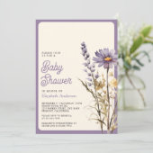 Faire-part de Baby Shower avec code QR de photo de (Debout devant)