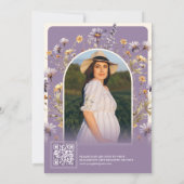 Faire-part de Baby Shower avec code QR de photo de (Dos)