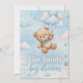 Faire-part de Baby shower avec jeu de prédictions (Devant)