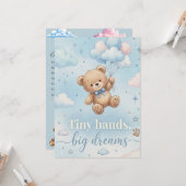 Faire-part de Baby shower avec jeu de prédictions (Devant/Arrière en situation)