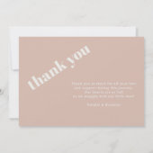 Faire-part de Baby Shower avec typographie en grès (Dos)