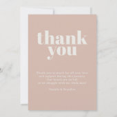 Faire-part de Baby Shower avec typographie en grès (Dos)
