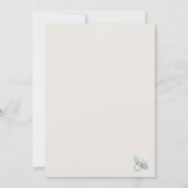 Faire-part de Baby Shower avec une cigogne aquarel (Dos)