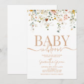 Faire-part de Baby Shower Baby in bloom (Devant / Derrière)