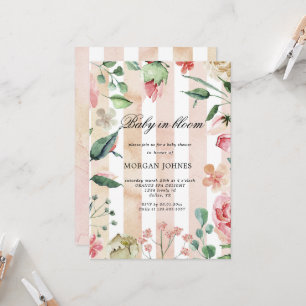 Faire-part de Baby Shower Baby In Bloom Blush Gard