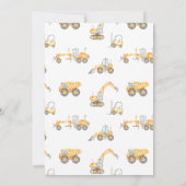 Faire-part de Baby Shower Bébé en Construction (Dos)