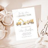 Faire-part de Baby Shower Bébé en Construction