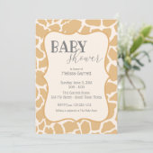 Faire-part de Baby Shower | Bébé Girafe Brun clair (Debout devant)