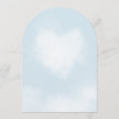 Faire-part de Baby Shower Bleu Céleste Cloud 9 (Dos)