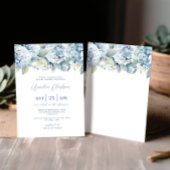 Faire-part de Baby Shower Bleu Hydrangea Quelque C