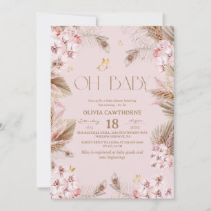 Faire-part de Baby Shower Bohème Rustique