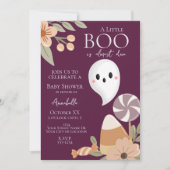 Faire-part de Baby Shower Boho Halloween – Gentil  (Devant)