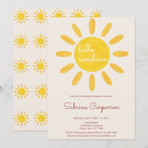 Faire-part de Baby Shower Boho Sunshine Mixte
