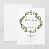 Faire-part de Baby Shower Bois de Eucalyptus (Devant / Derrière)