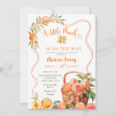 Faire-part de Baby Shower Bow Coquette Peach (Devant)