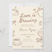 Faire-Part de Baby Shower : Café (Devant)