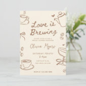 Faire-Part de Baby Shower : Café (Debout devant)