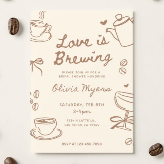 Faire-Part de Baby Shower : Café