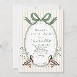 Faire-part de Baby Shower Canard, Baby Shower Colv