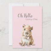 Faire-part de Baby Shower Capybara (Devant)