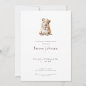 Faire-part de Baby Shower Capybara (Dos)