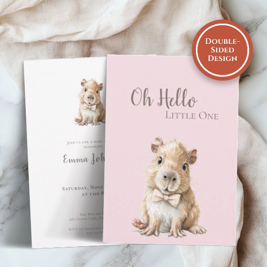 Faire-part de Baby Shower Capybara