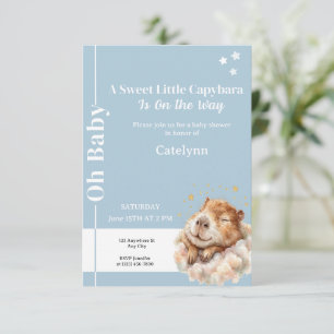 Faire-part de Baby Shower Capybara • Oh Baby