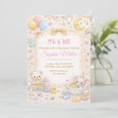 Faire-part de Baby Shower : C'est un garçon (Debout devant)