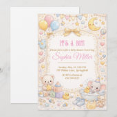 Faire-part de Baby Shower : C'est un garçon (Devant / Derrière)