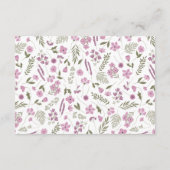 faire-part de baby shower champêtre - violet (Dos)
