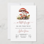 Faire-part de Baby Shower Champignon, Baby Shower (Devant)